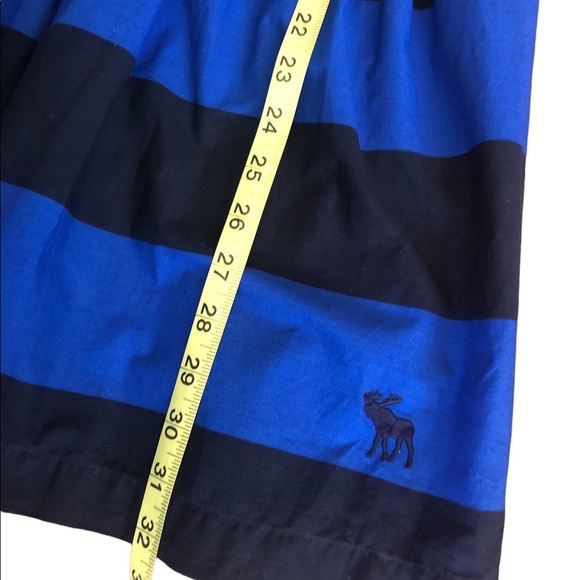 Abercrombie Blue Striped sleeveless tank fit and flare pleated dress size 10 - Picture 7 of 8